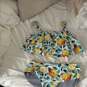 Cupshe Lemon Print Bikini Set - Yellow and Green